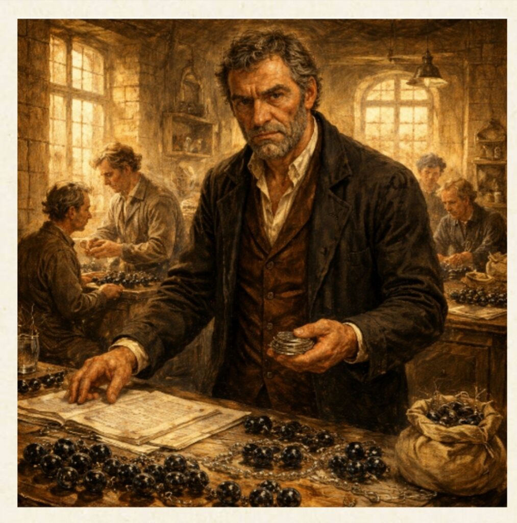 Jean Valjean dirige una fabbrica dando lavoro ai poveri e migliorando le condizioni di vita della comunità