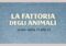 La fattoria degli animali -riassunto scene 11-15 . Scritta con titolo su sfondo azzurro
