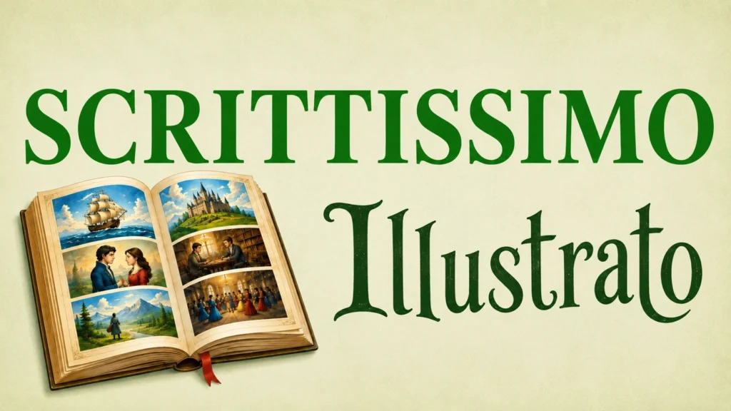 Scrittissimo Illustrato dedicato ai grandi classici raccontati attraverso scene chiave e immagini illustrate.