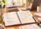 Scrivania organizzata con quaderno, appunti, schemi ed evidenziatori per imparare a prendere appunti ordinati